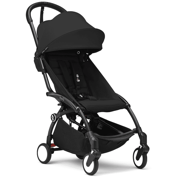 Stokke® Kinderwagen YOYO³ Gestell black inkl. 6+ Textilset Black