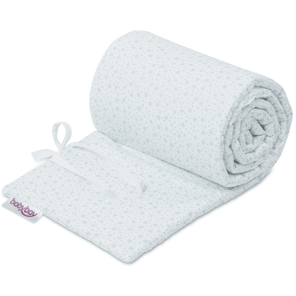 Cotton babybay® bo ekologiskt lämplig för modell Boxspring XXL vit glitter stjärnor