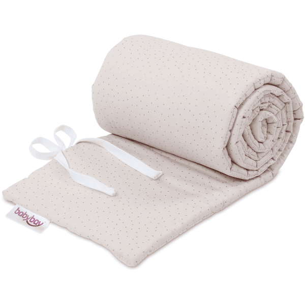 babybay® Tour de lit cododo coton bio Royal Original beige paillettes dorées 149 cm