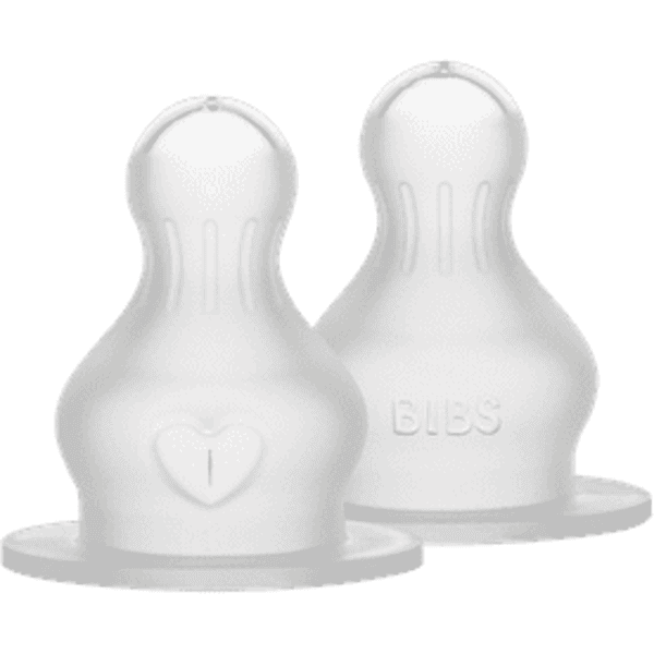 BIBS® Snelle voeding siliconen flessenspeen, 2 stuks