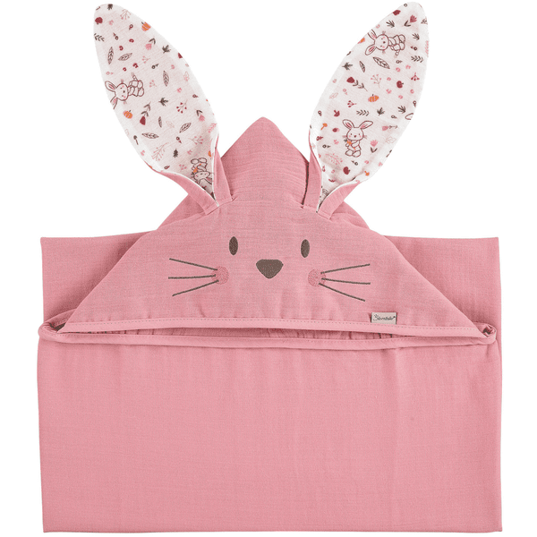Sterntaler Ręcznik z kapturem króliczek różowy 