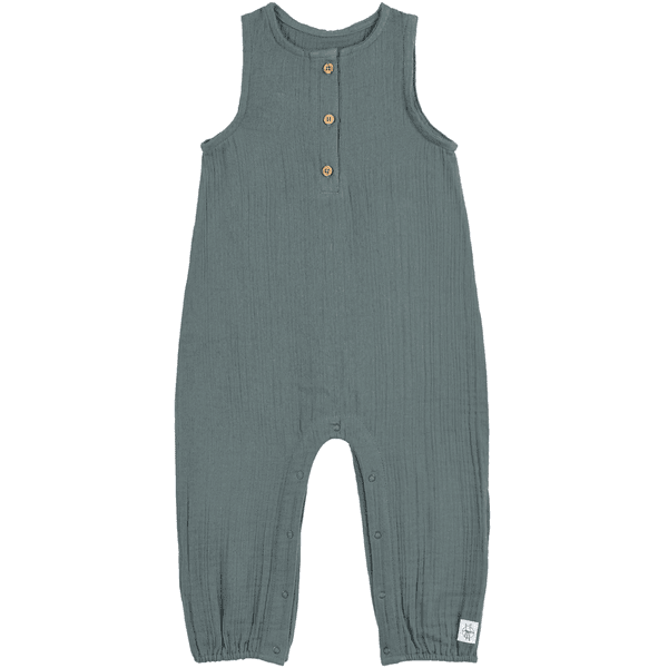 LÄSSIG Musselin Jumpsuit Petrolgrün