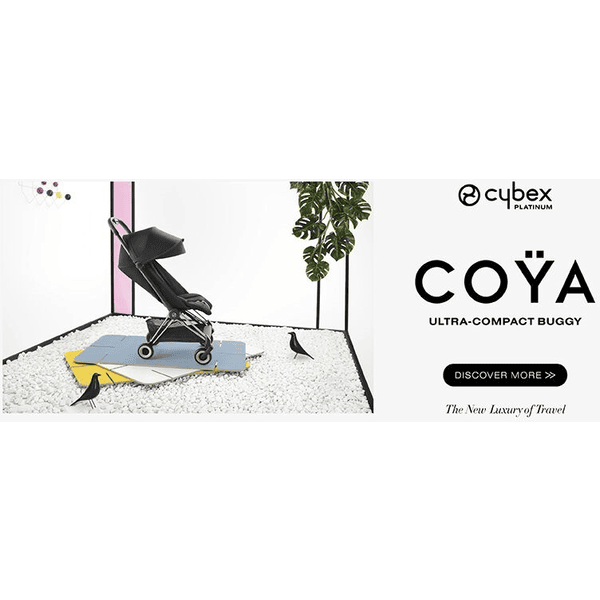 Cybex COYA Compact Stroller - Chrome / Dark Brown / Off White