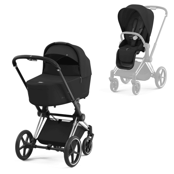 cybex PLATINUM Kombikinderwagen New Priam Chrome Black Sepia Black