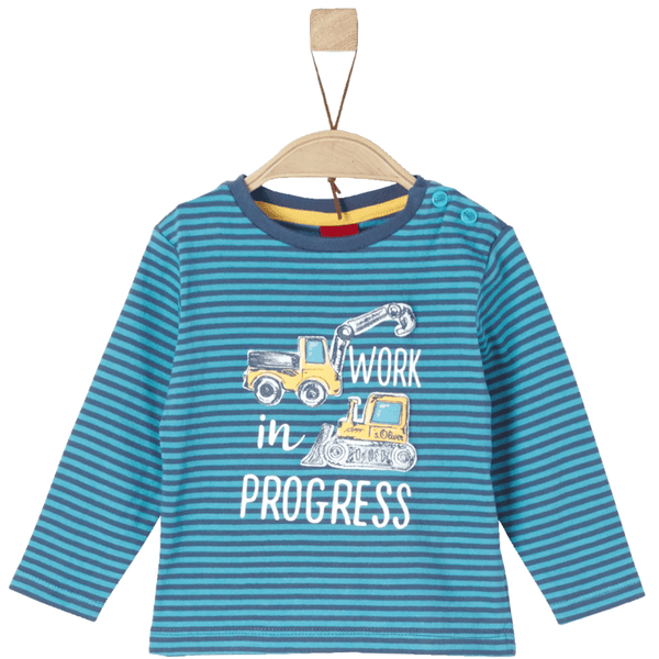 s.Oliver Boys Langarmshirt turquoise stripes