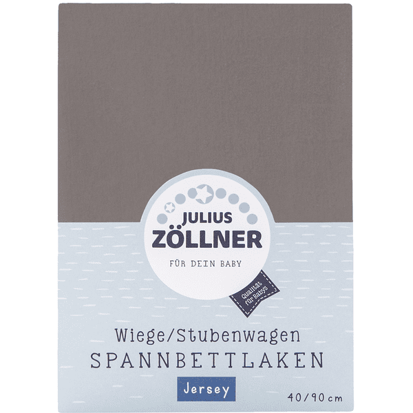 JULIUS ZÖLLNER Spannbetttuch Jersey anthracite 40 x 90 cm