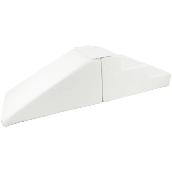 KIDKII Toboggan enfant escalier similicuir crème