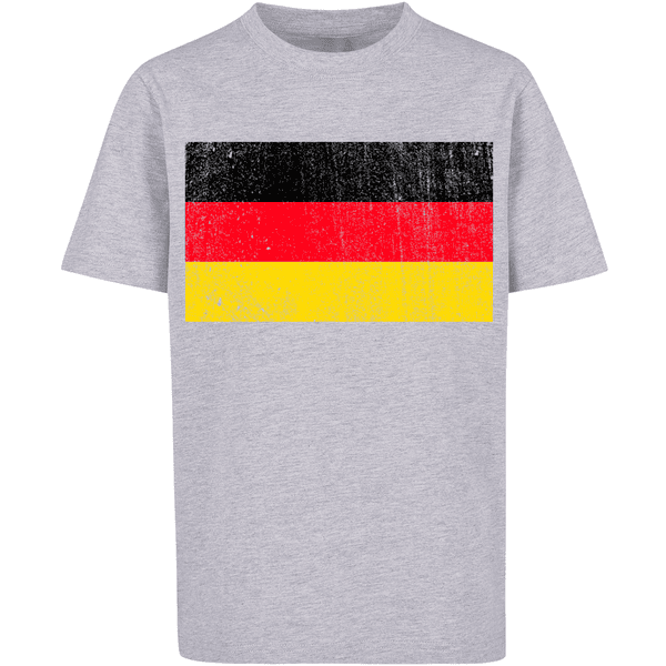 F4NT4STIC T-Shirt Germany Deutschland heather distressed Flagge grey