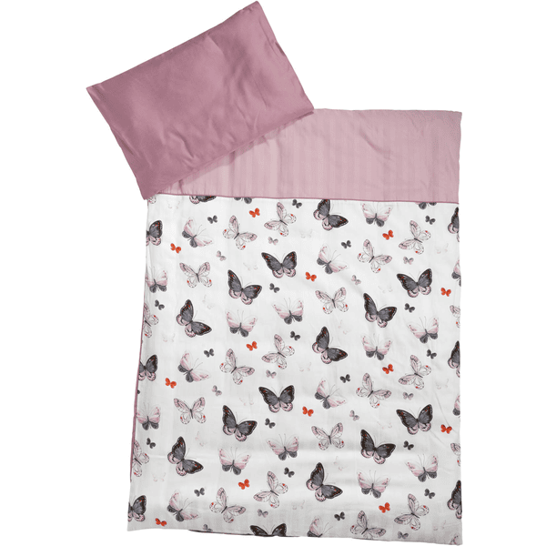 Be Be Be 's Collection Sengelinned Butterfly farvet 100 x 135 cm