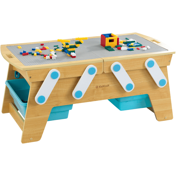 KidKraft® Table de jeu Building Bricks Play N Store bois 17512