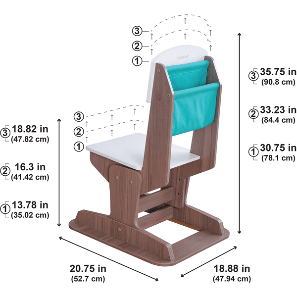 Costway Set scrivania e sedia per bambini con altezza regolabile e  cassetto, Set tavolo con superficie inclinabile Grigio