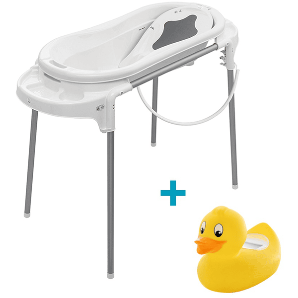 Rotho Babydesign Badestation TOP Xtra weiß und gratis Badethermometer