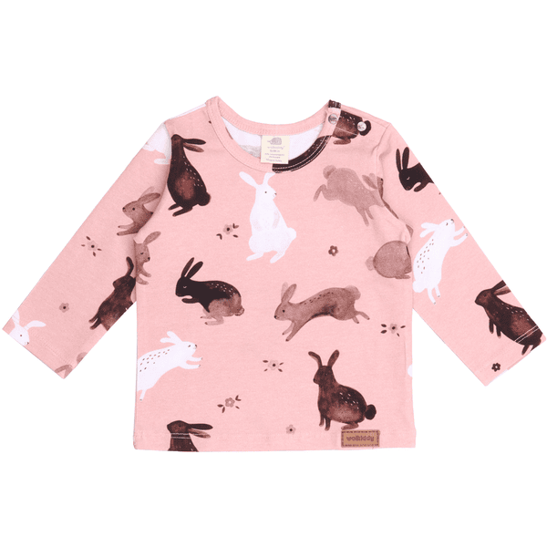 Wal kiddy Maglia Happy Rabbits, rosa antico