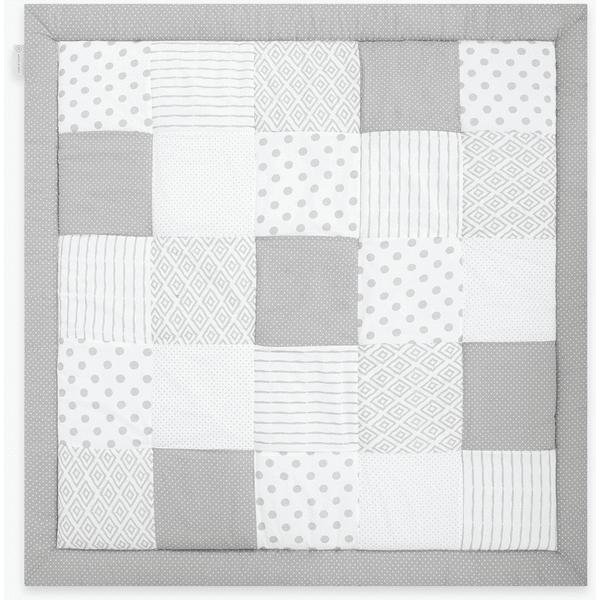 emma & noah Tapis d'éveil patchwork Essential gris 140x140 cm