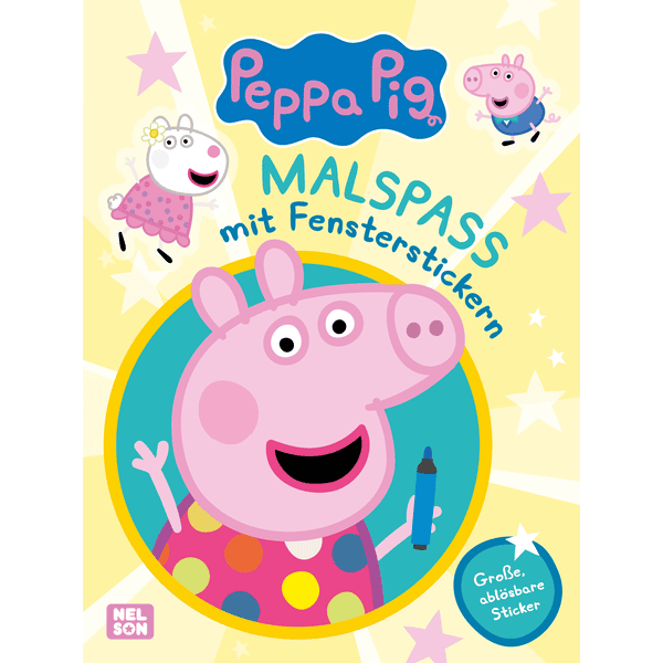 CARLSEN Peppa Wutz Mitmachbuch: Malspaß mit Fensterstickern Peppa