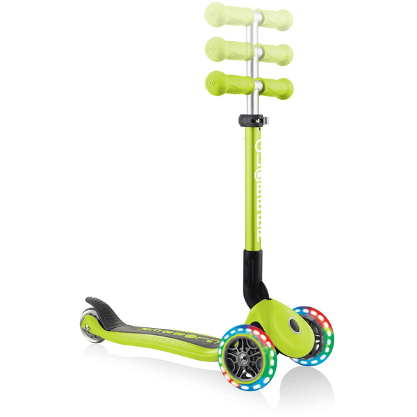 GLOBBER Trottinette enfant 3 roues évolutive pliable JUNIOR LIGHTS roues  lumineuses, turquoise