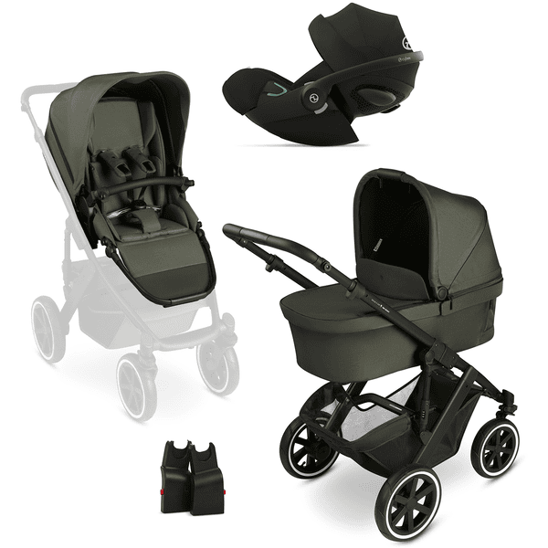 ABC DESIGN i-Size Black Salsa 5 Air avocado kinderwagen incl. cybex GOLD Cloud G baby-autostoeltje Plus Moon Plus en adapter