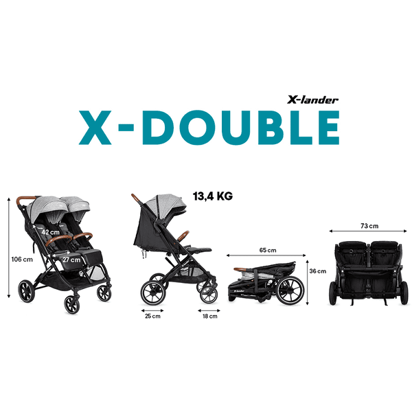 X-lander Habillage pluie pour poussette X-Cover X-Twin, X-Double