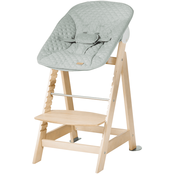 roba Trap kinderstoel Born Up natural Set 2 in 1 incl. opzetstuk Style frosty green 