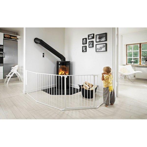 BabyDan Barrière de sécurité multifonction XL, blanc