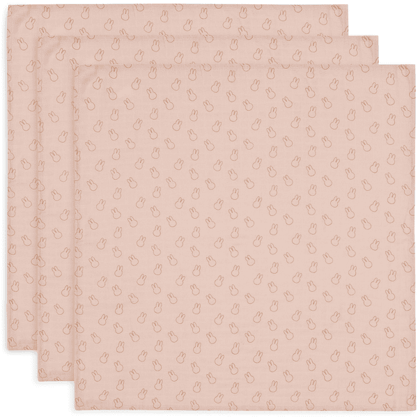 jollein Spucktuch 3er-Pack Miffy Silhouettes Wild Rose 70 x 70 cm