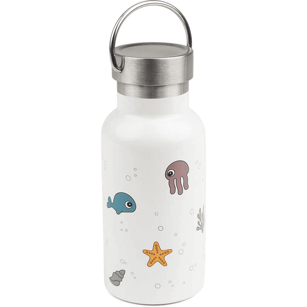 Done by Deer™ Trinkflasche Edelstahl, Sea friends Beige