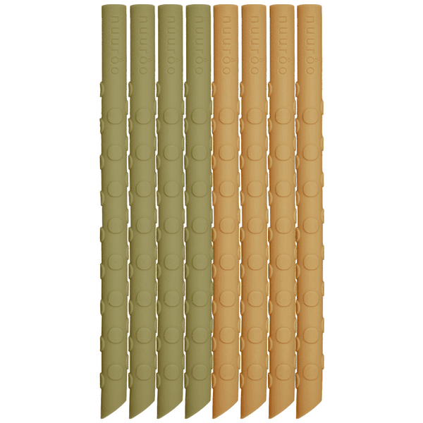 nuuroo Cannucce in silicone Ada confezione da 8 Olive Green / Dusty Yellow  