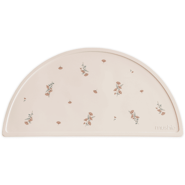 mushie Placemat i silikon, rosa Flower 