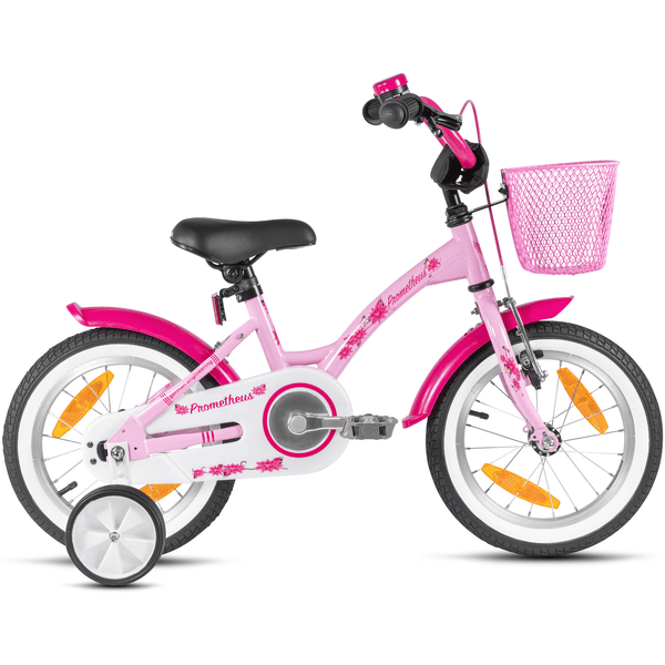 PROMETHEUS BICYCLES® Vélo enfant HAWK 14 pouces, rose/blanc