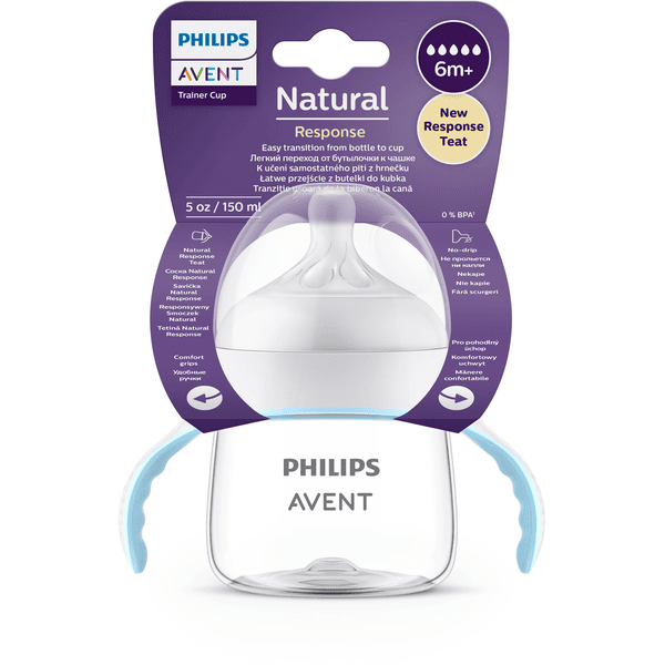 Philips Avent Tasse d'apprentissage Natural 150 ml, tétine à débit moyen, 4  mois et plus 1 Pièce