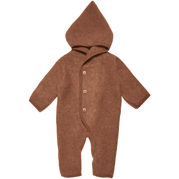 HUTTEliHUT Baby Overall BILLIE Button Wool Fleece Caramel