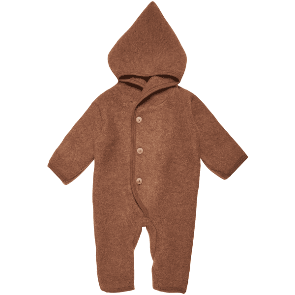 HUTTEliHUT Combinaison bébé BILLIE Button Wool Fleece Caramel
