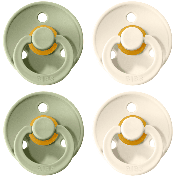 BIBS® Schnuller Colour Ivory / Sage 6-18 Monate, 4 Stk.