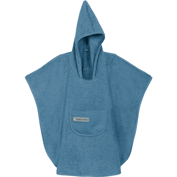 odenwälder Frottee-Badeponcho space blue