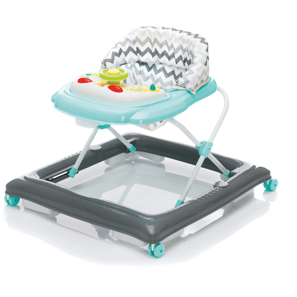 fillikid Trotteur youpala bébé gris/menthe, insert zigzag