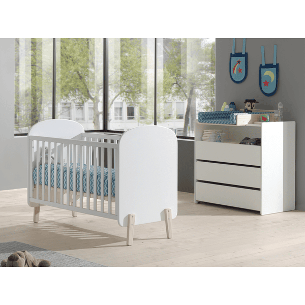 VIPACK Babyzimmer Kiddy 3-teilig weiß