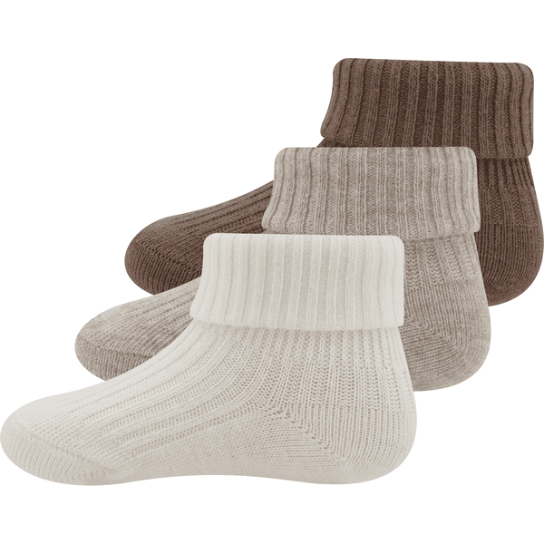 Ewers Socken 3er Pack Rippe/Umschlag