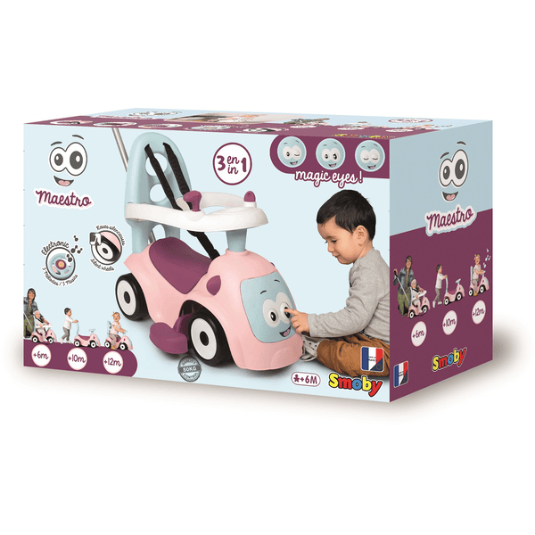 Smoby Porteur enfant évolutif Maestro 3en1 rose