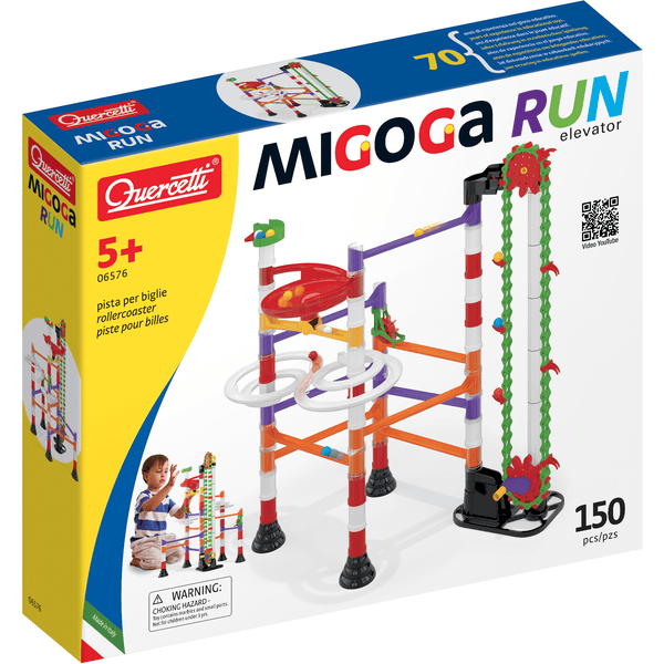 Quercetti Migoga Marble Run Elevator Kugelbahn mit Aufzug (150 Teile