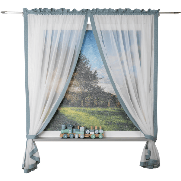Be Be 's Collection Vorhang-Schlaufenschal 2-tlg. Froschkönig 100x170 cm