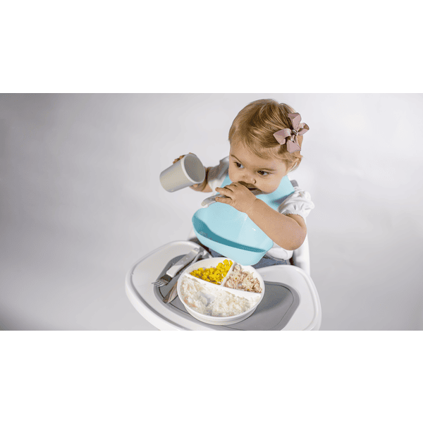 TWISTSHAKE Assiette enfant compartiments 6 m+ PP blanc