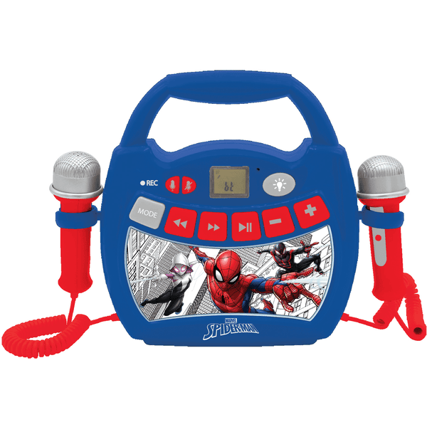 LEXIBOOK Głośnik Bluetooth® Spider-Man ze światłami i mikrofonem oraz akumulatorem