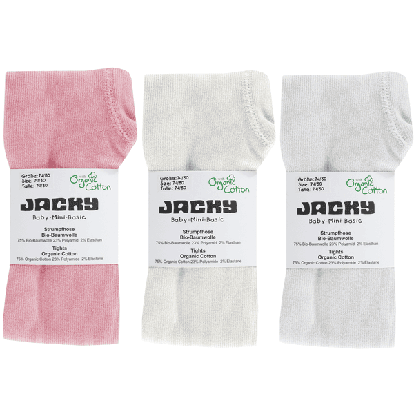 JACKY Strumpfhose 3er Pack rosa/beige/grau