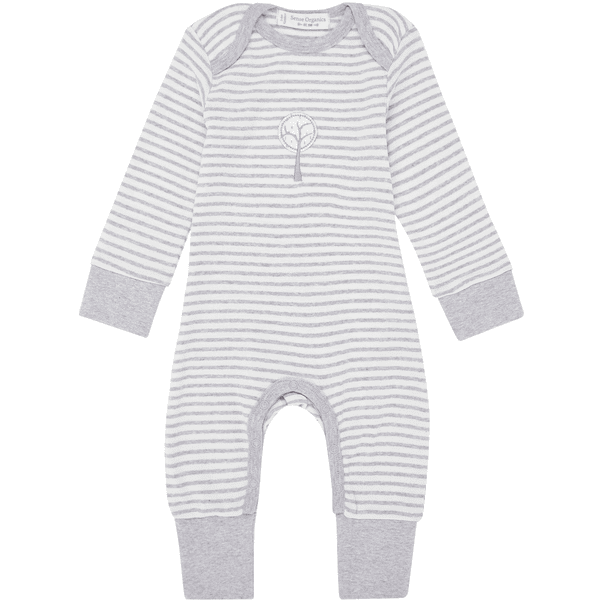 Sense Organics  Romper, gris stripes 