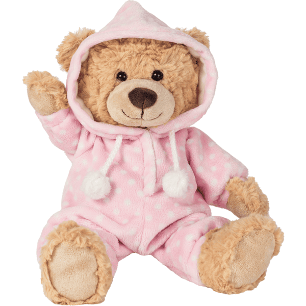 Teddy HERMANN ® Przutulanka miś w piżamie, różowy 30 cm