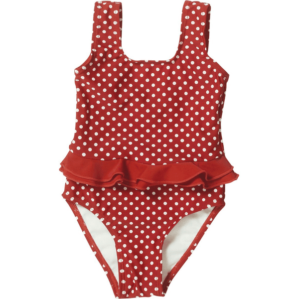 Playshoes Costume intero con protezione UV pois rosso