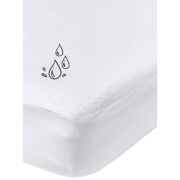 MEYCO Drap housse pour lit enfant molleton imperméable white 90x200 cm