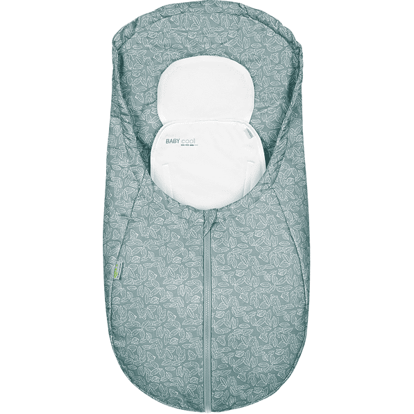 odenwälder Footmuff Coolmax white leaves  grå