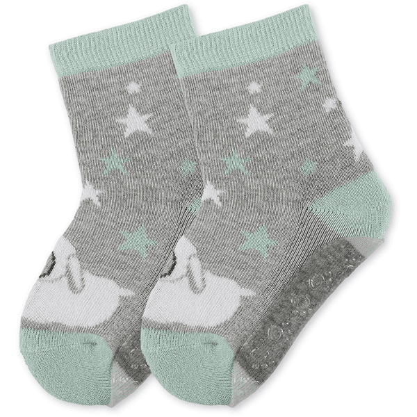 Sterntaler Chaussettes enfant à semelles Air Stanley mouton mélange argenté 