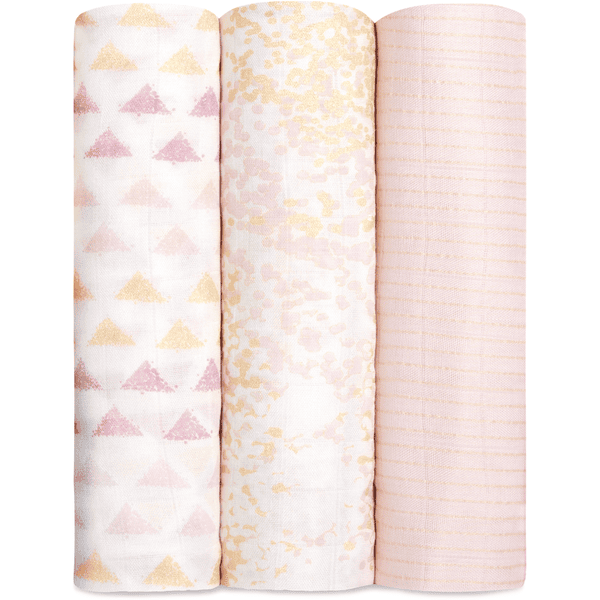 aden + anais™ puckdoekjes metal lic primrose birch 3-pack